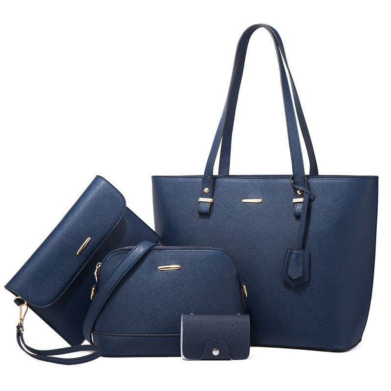 Trendy Women's Bag Retro Celebrity One Shoulder Handbag New High Capacity Fashion Cross Four Piece Set Mother Bag - House of Cardwell