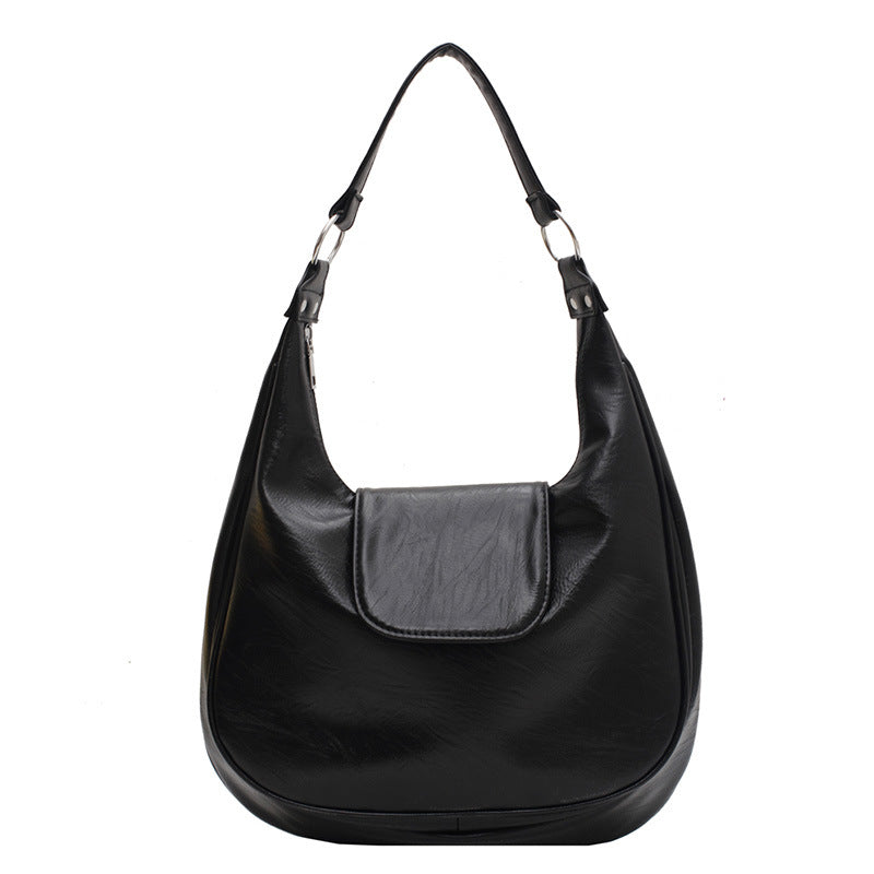 Women's Bag Texture Design Bag New Fashion Simple Retro Tote Bag ins Large Capacity One Shoulder - House of Cardwell