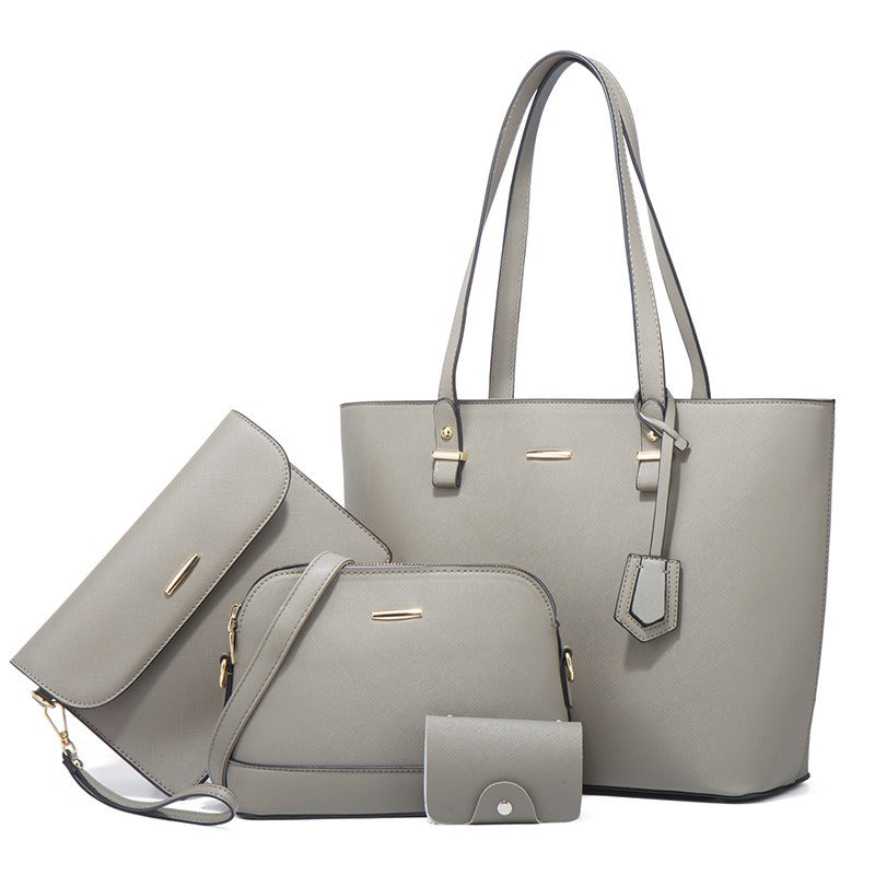Trendy Women's Bag Retro Celebrity One Shoulder Handbag New High Capacity Fashion Cross Four Piece Set Mother Bag - House of Cardwell