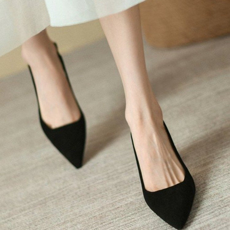 Slingback Pointed-Toe Block High Heels eprolo