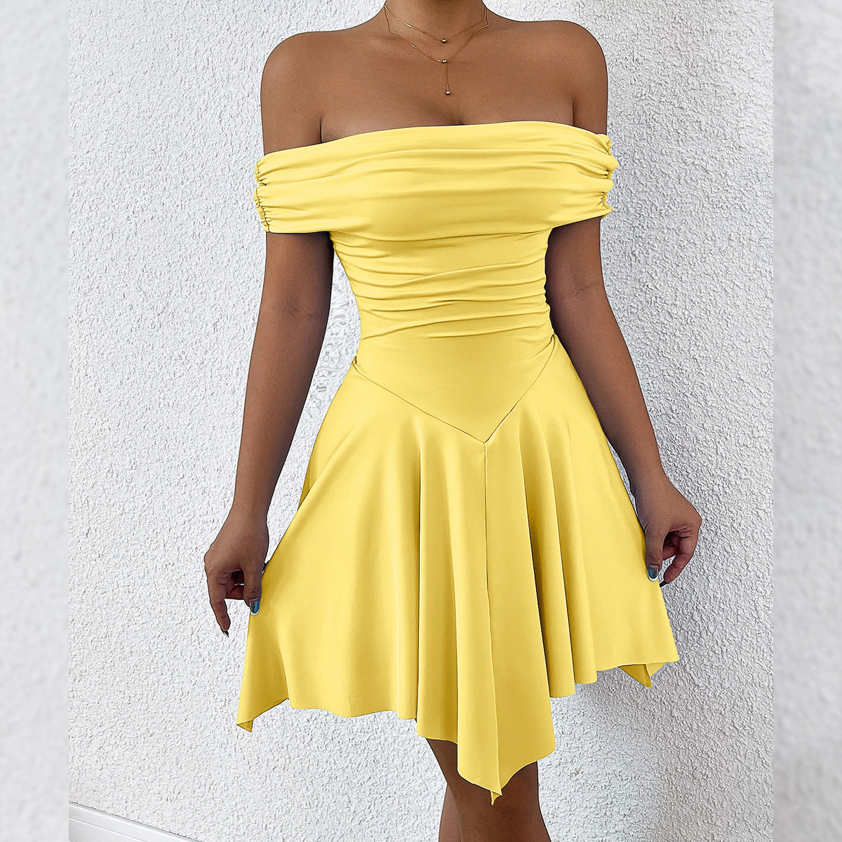 My Summer Vibe Tube Top Shoulder-Baring Fitted Dress eprolo