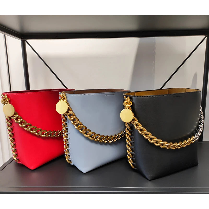 New Women's High-Quality Luxury Bucket Shoulder Party Handbag