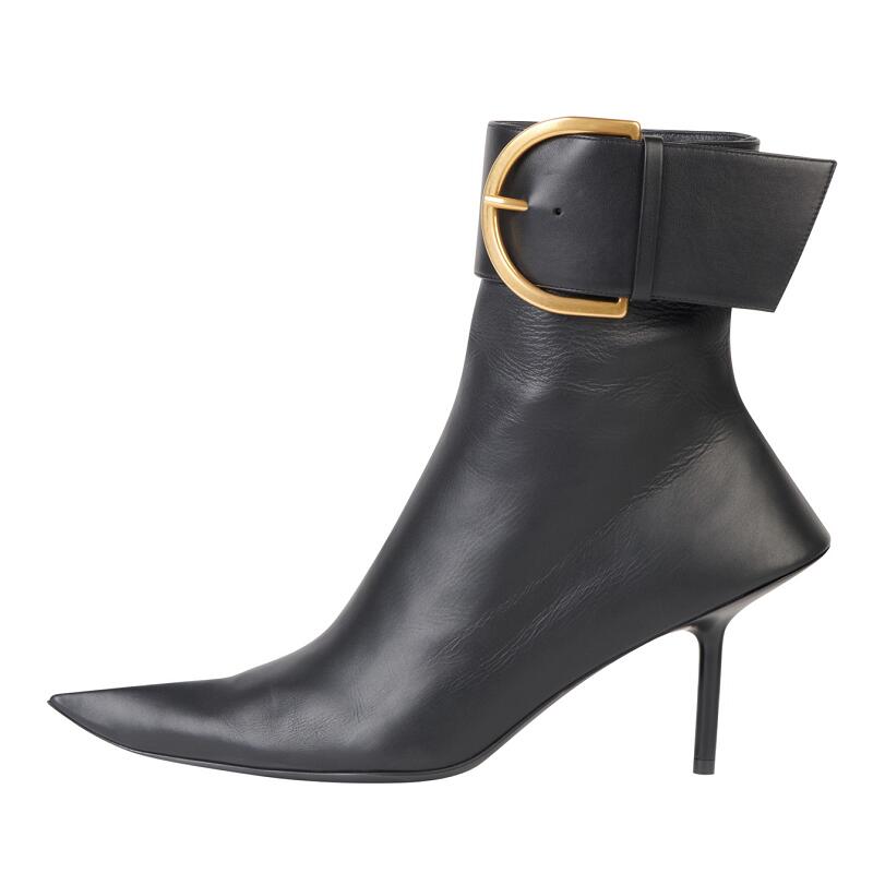 New Brand Sexy Women's Ankle Boots Thin High Heel Pointed Toe Fashion Zipper Short Boots Party Shoes Black Green Big Size - House of Cardwell