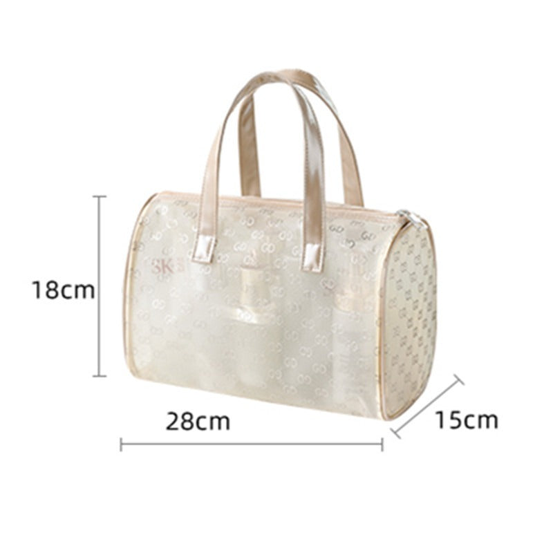 New Mesh Handbag Female Light Luxury Portable Large-Capacity Washroom Makeup Bag Multifunctional Storage Bag - House of Cardwell