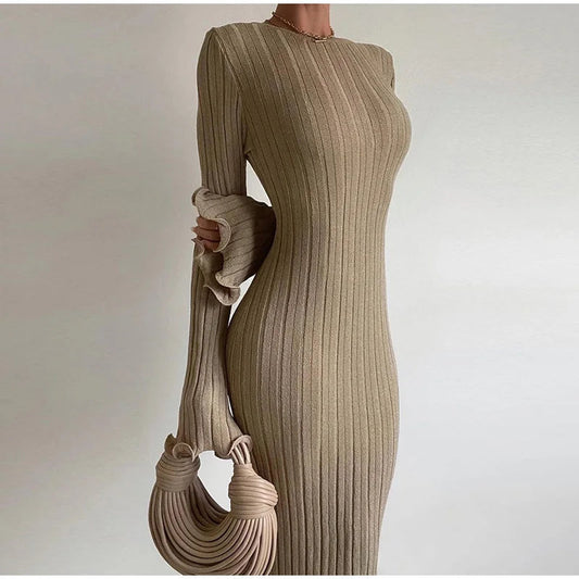 Summer Beach Vacation Backless Knitted Long Dress eprolo