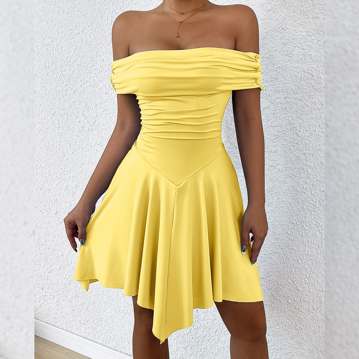 My Summer Vibe Tube Top Shoulder-Baring Fitted Dress eprolo