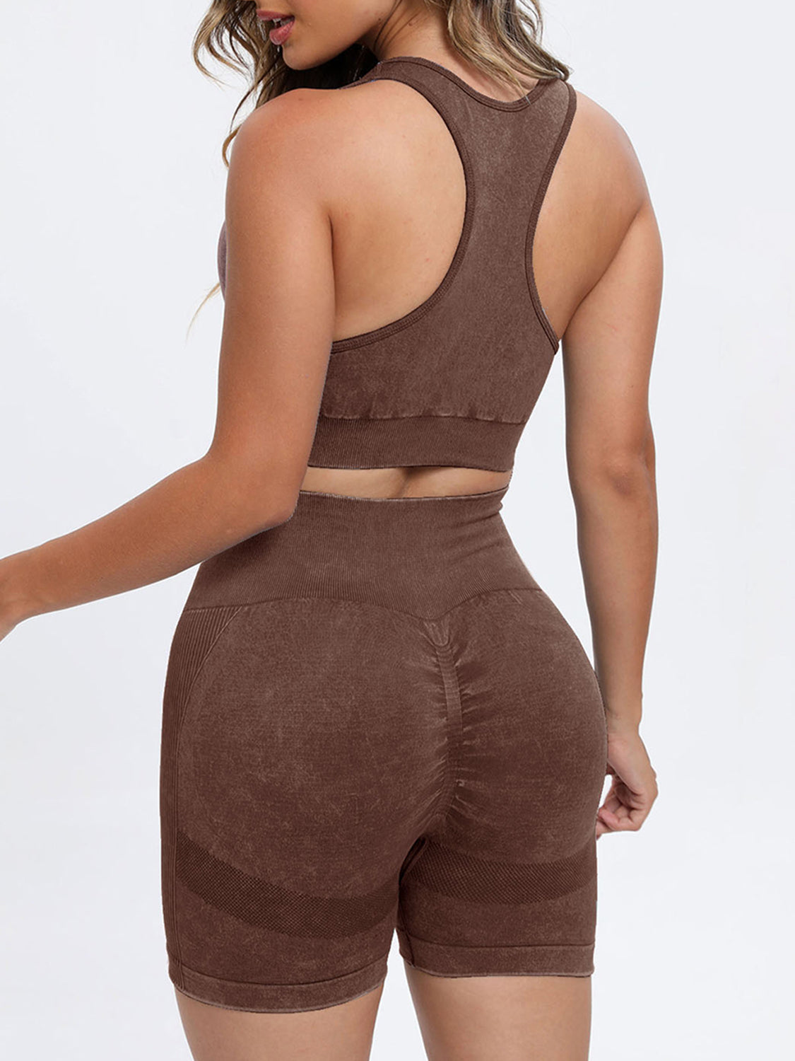 Scoop Neck Wide Strap Top and Shorts Active Set - House of Cardwell