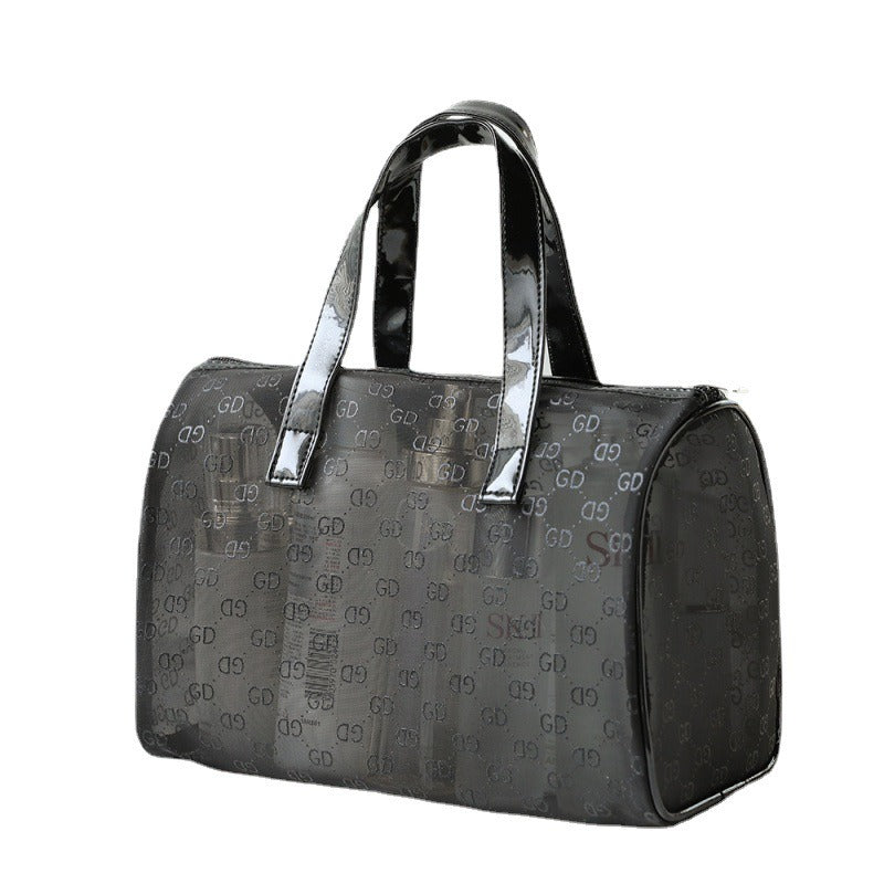 New Mesh Handbag Female Light Luxury Portable Large-Capacity Washroom Makeup Bag Multifunctional Storage Bag - House of Cardwell