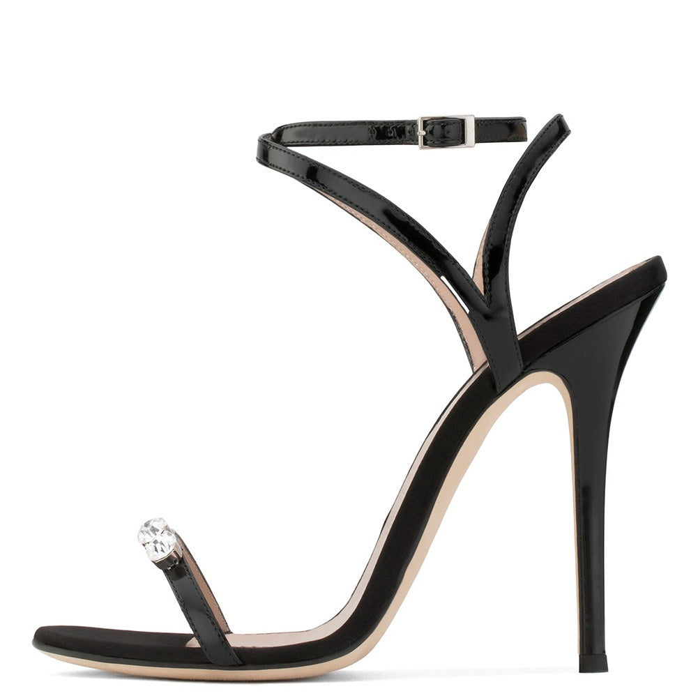Zahir Strapping Thin High Heels, Rhinestones, Runway Fashion Sandals eprolo
