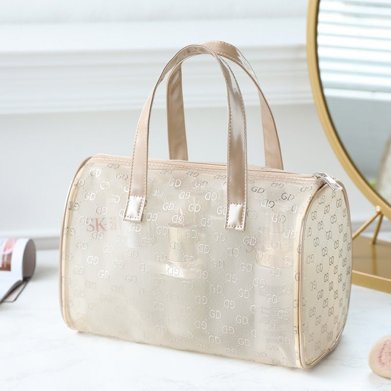 New Mesh Handbag Female Light Luxury Portable Large-Capacity Washroom Makeup Bag Multifunctional Storage Bag - House of Cardwell