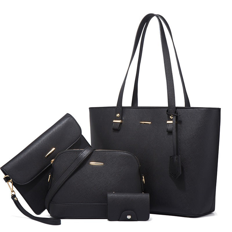 Trendy Women's Bag Retro Celebrity One Shoulder Handbag New High Capacity Fashion Cross Four Piece Set Mother Bag - House of Cardwell
