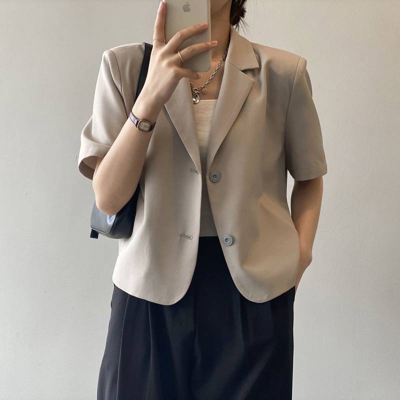 Draping short casual small suit top - House of Cardwell