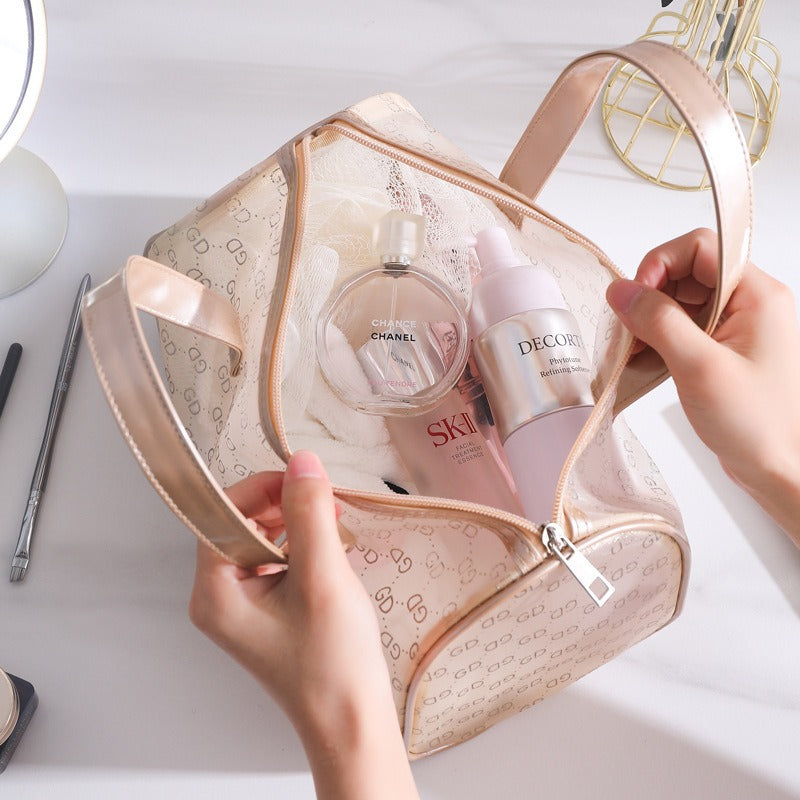 New Mesh Handbag Female Light Luxury Portable Large-Capacity Washroom Makeup Bag Multifunctional Storage Bag - House of Cardwell