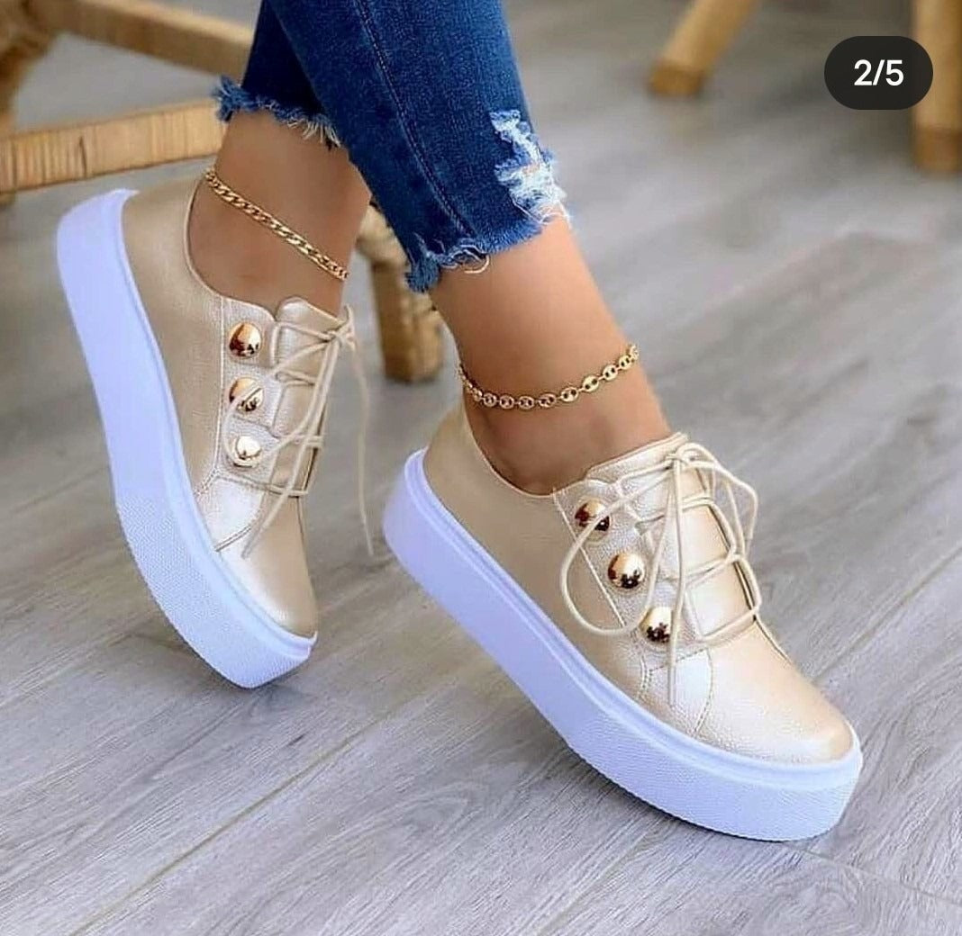 Large Casual Single Shoes Womens European and American New Round Toe Thick Sole Casual Viscose Shoes Single Shoes - House of Cardwell