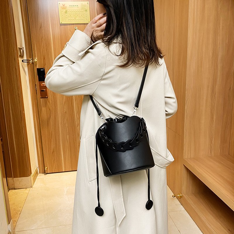 Pure Color Bucket Bags for Ladies 2024 Vintage Style Designer Handbags Women Brand Alar Drawstring Tote Bags Bolsa Feminina - House of Cardwell