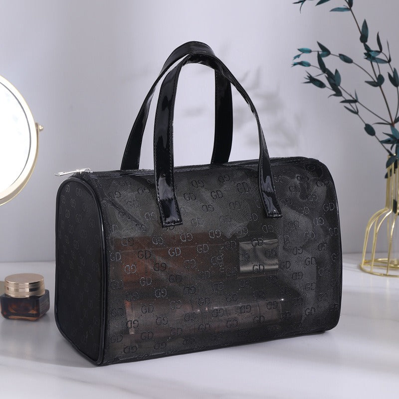 New Mesh Handbag Female Light Luxury Portable Large-Capacity Washroom Makeup Bag Multifunctional Storage Bag - House of Cardwell