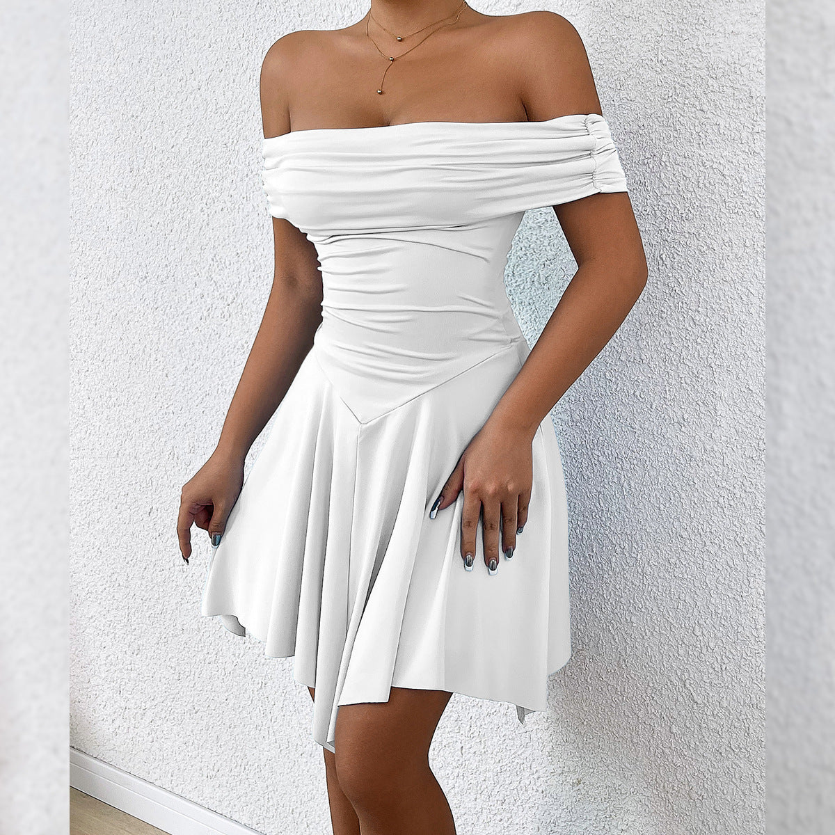 My Summer Vibe Tube Top Shoulder-Baring Fitted Dress eprolo