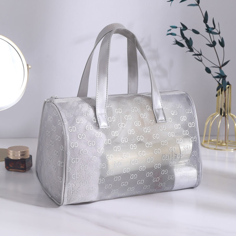New Mesh Handbag Female Light Luxury Portable Large-Capacity Washroom Makeup Bag Multifunctional Storage Bag - House of Cardwell