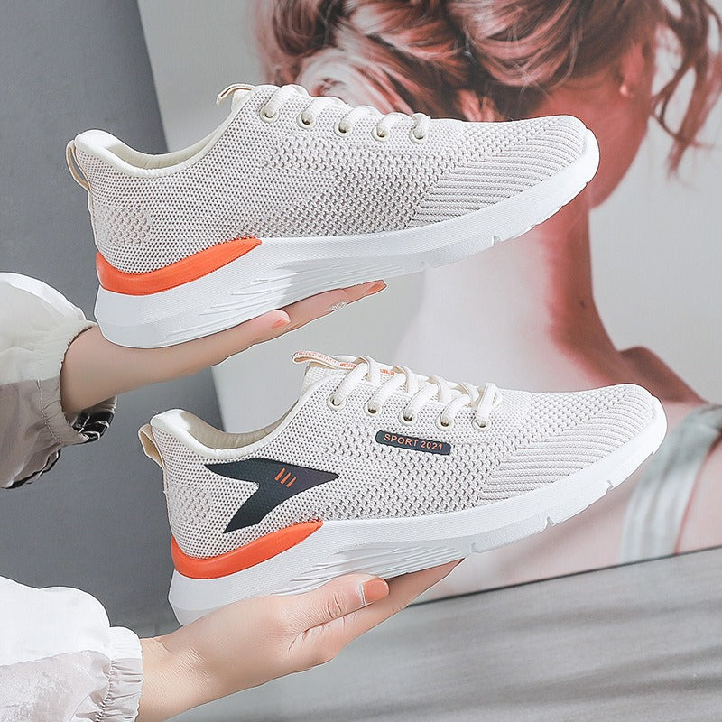 Women's Flying Woven Sneakers New Breathable Casual Shoes Fashion Korean Running Shoes - House of Cardwell
