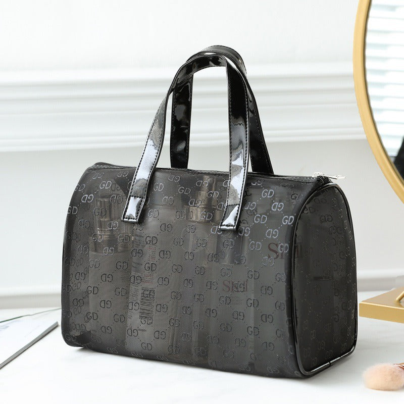 New Mesh Handbag Female Light Luxury Portable Large-Capacity Washroom Makeup Bag Multifunctional Storage Bag - House of Cardwell