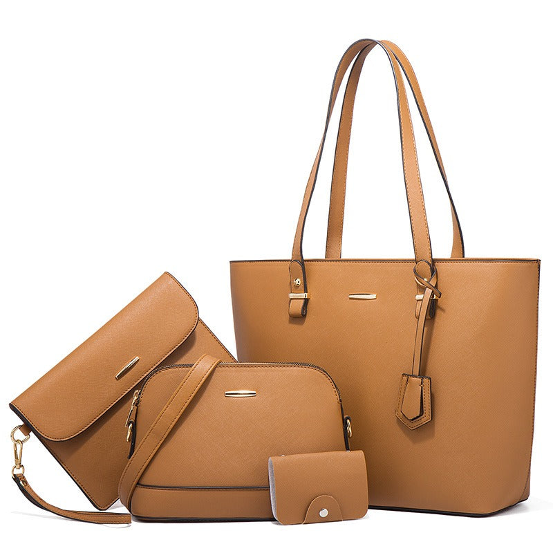 Trendy Women's Bag Retro Celebrity One Shoulder Handbag New High Capacity Fashion Cross Four Piece Set Mother Bag - House of Cardwell