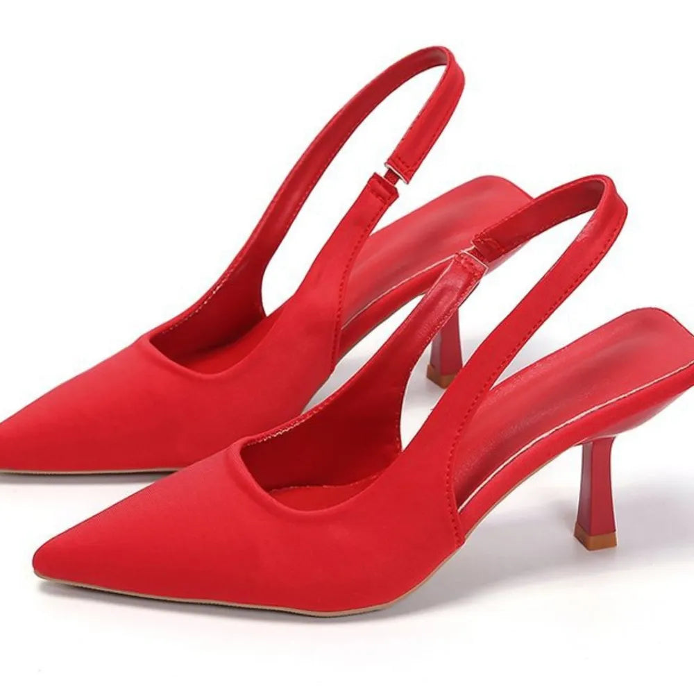 Point Toe Kitten Heel Slingback Pumps eprolo