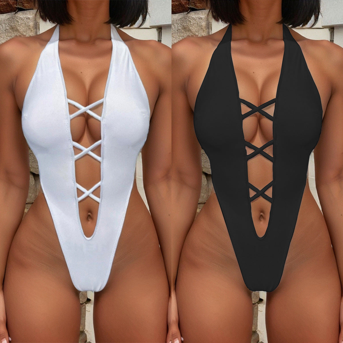 New and Fabulous! Sexy Backless Bikini Swimsuit eprolo