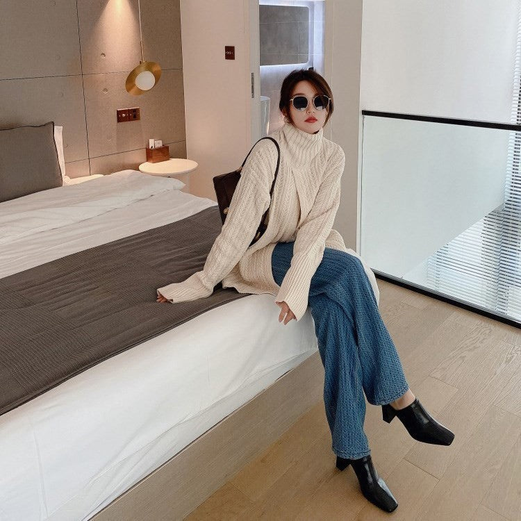 Baotou: Fashionable No Back Cool Thick Heel Versatile Half Slippers eprolo