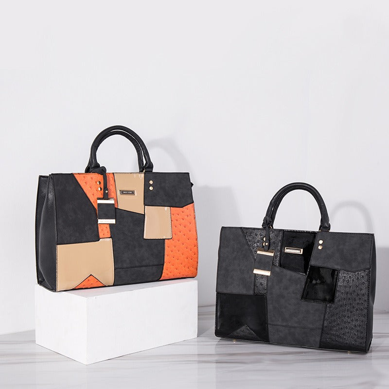 New Tote Bag Fashion One Shoulder Fashion Women's Bag Large Capacity Splice Handbag eprolo
