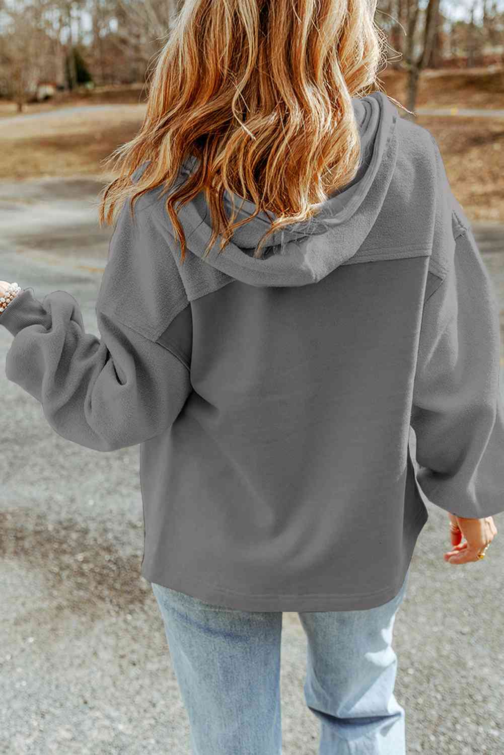 Zip-Up Drawstring Hooded Jacket - House of Cardwell