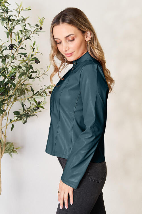 Mock Neck Zip Up Jacket - House of Cardwell
