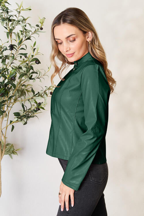Mock Neck Zip Up Jacket - House of Cardwell