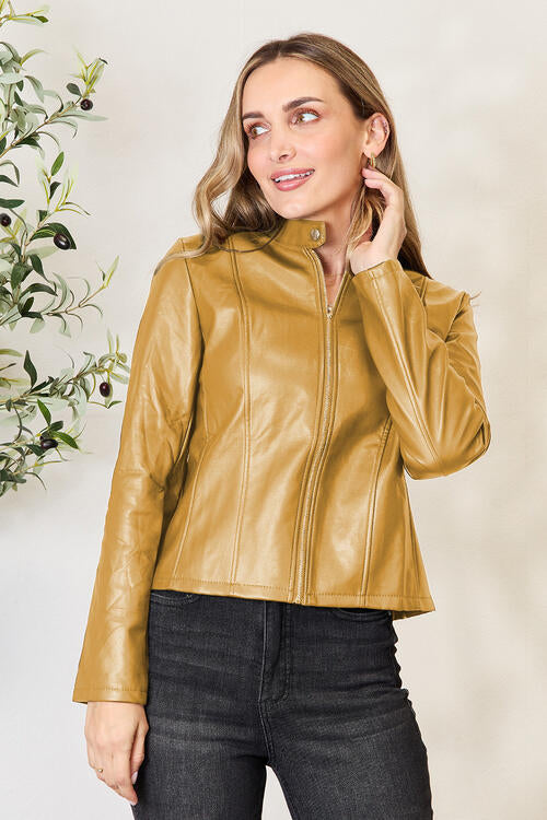 Mock Neck Zip Up Jacket - House of Cardwell