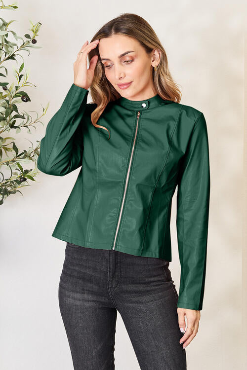 Mock Neck Zip Up Jacket - House of Cardwell