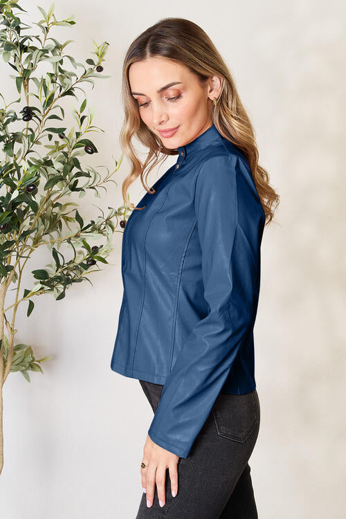Mock Neck Zip Up Jacket - House of Cardwell