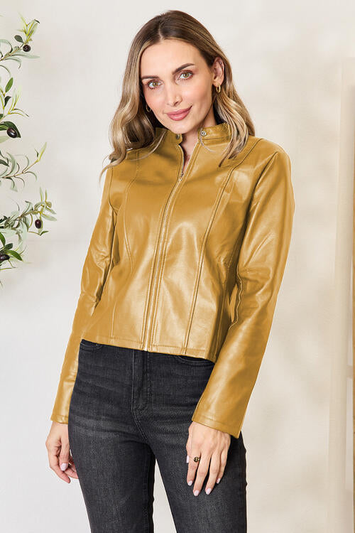 Mock Neck Zip Up Jacket - House of Cardwell