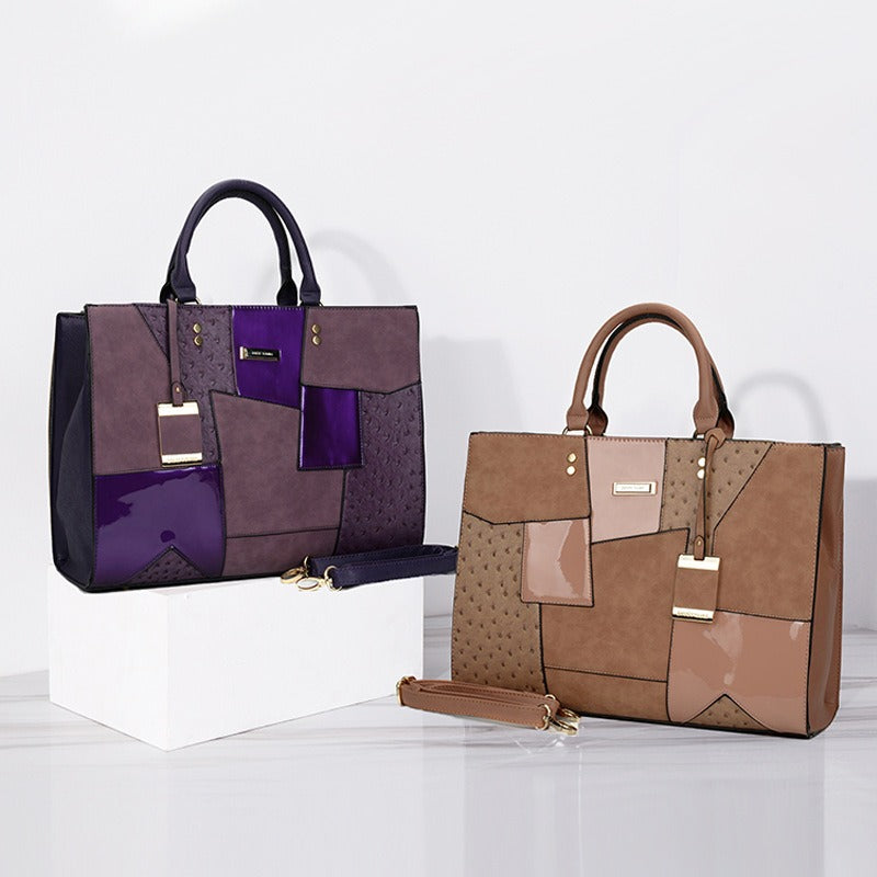 New Tote Bag Fashion One Shoulder Fashion Women's Bag Large Capacity Splice Handbag eprolo