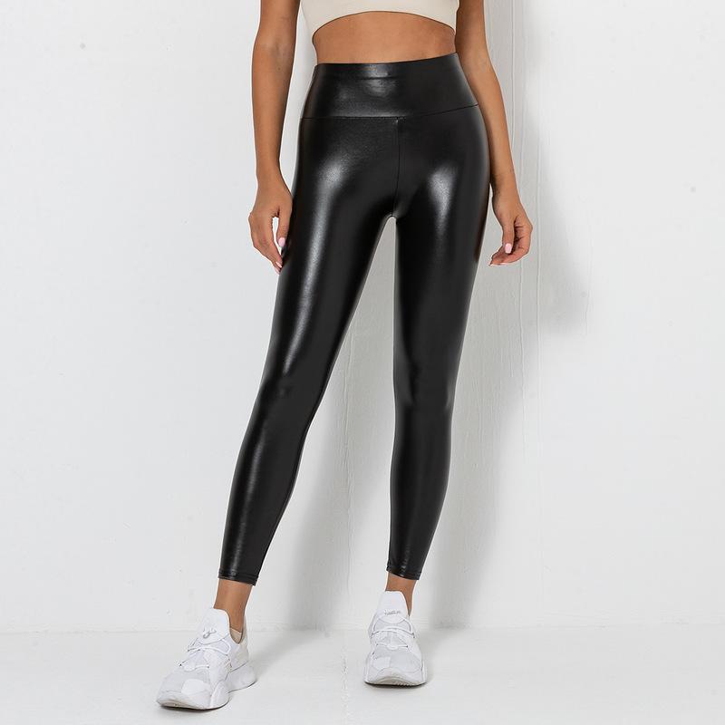 Slim Fit Sexy Leather Pants New PU Bright Large Size Leather Pants Women's Leggings Outer Wear Hip Raising High Waist Tights eprolo