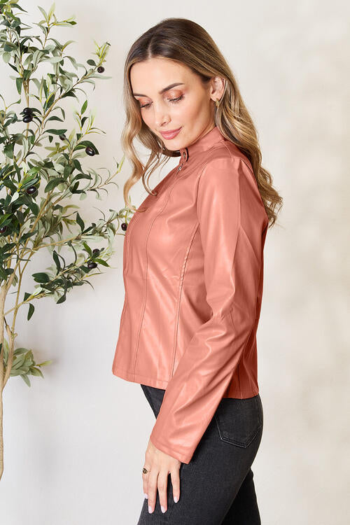 Mock Neck Zip Up Jacket - House of Cardwell
