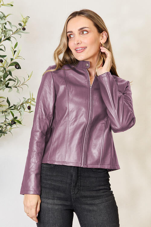 Mock Neck Zip Up Jacket - House of Cardwell