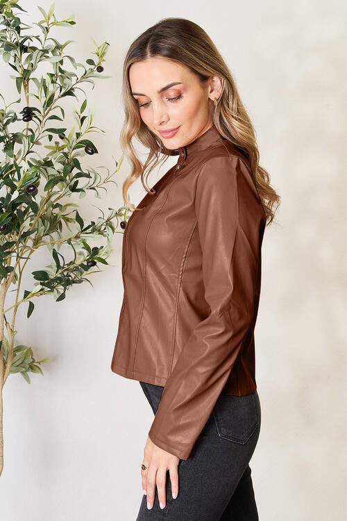 Mock Neck Zip Up Jacket - House of Cardwell