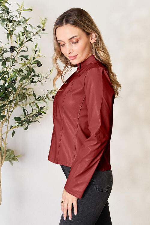 Mock Neck Zip Up Jacket - House of Cardwell