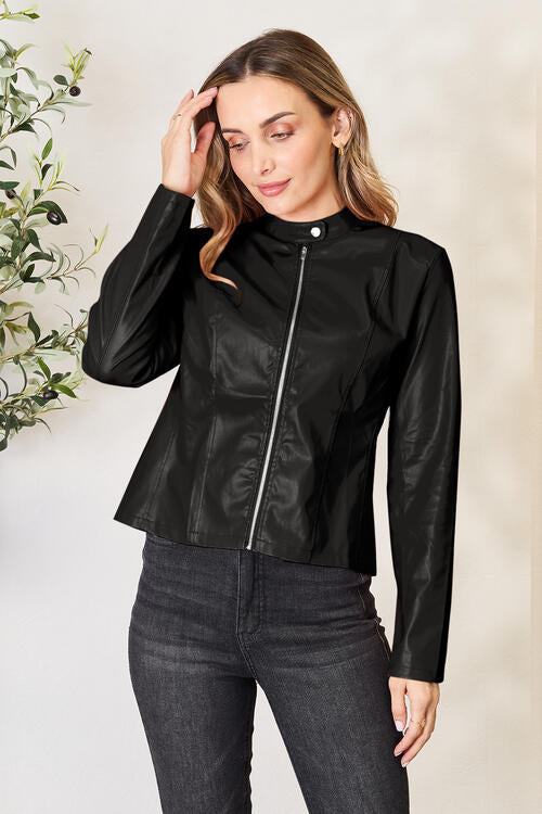 Mock Neck Zip Up Jacket - House of Cardwell