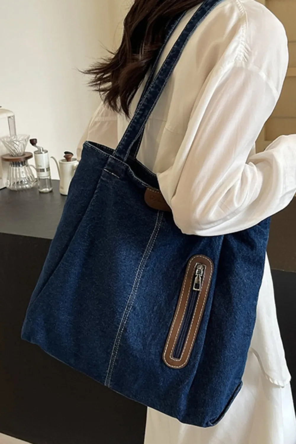 H.O.C. Medium-Size Denim Tote Bag eprolo