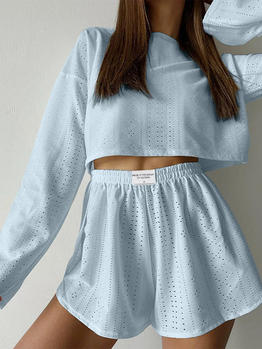 Endless Summer Loose Fitting Pullover Top and Shorts Set, casual and comfortable two-piece summer outfit

