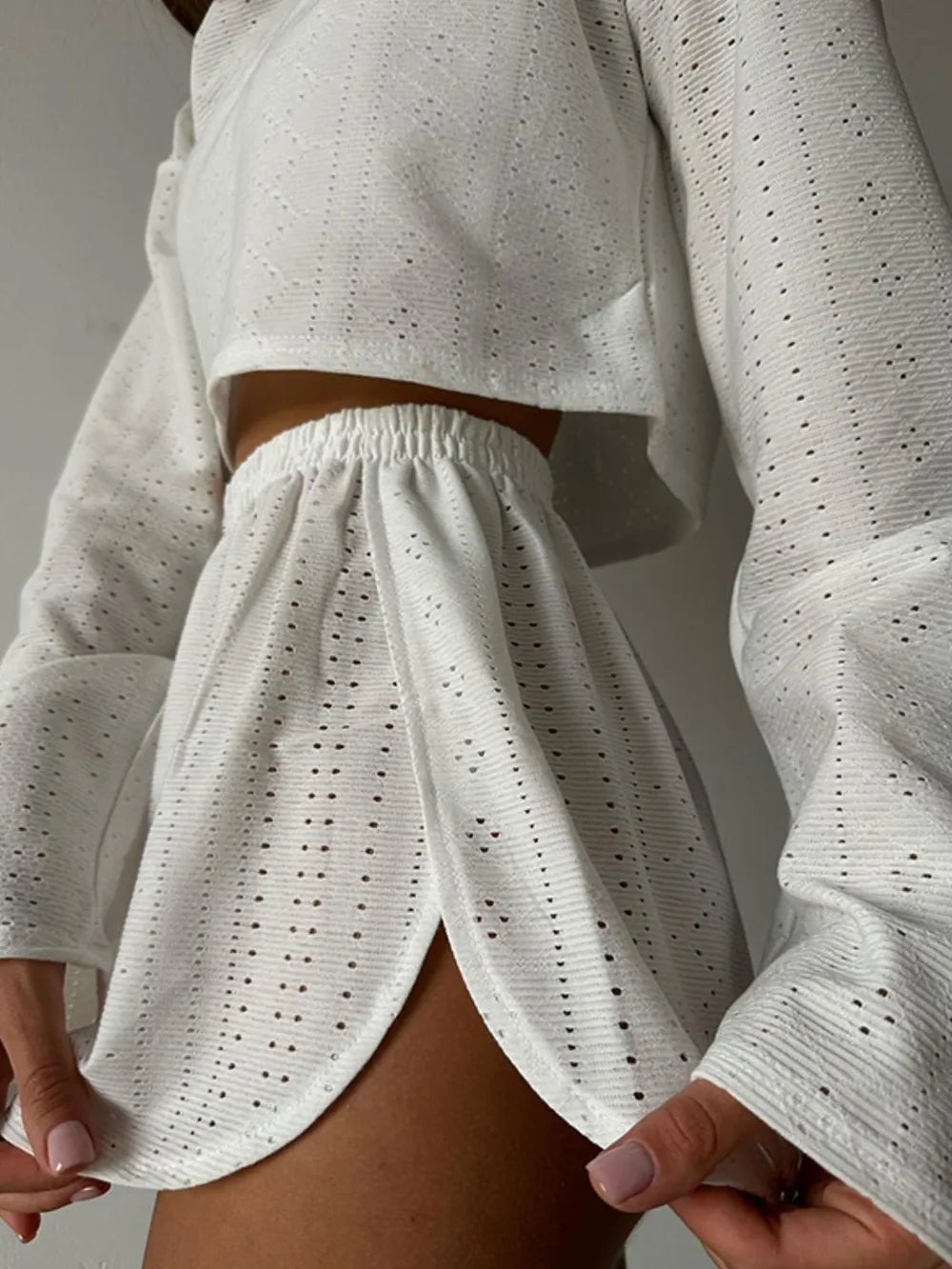 Endless Summer Fashionable Loose Fitting Pullover Top and Shorts set eprolo