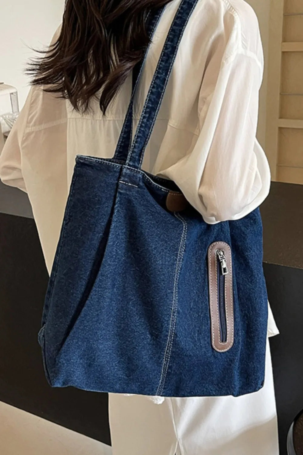 H.O.C. Medium-Size Denim Tote Bag eprolo