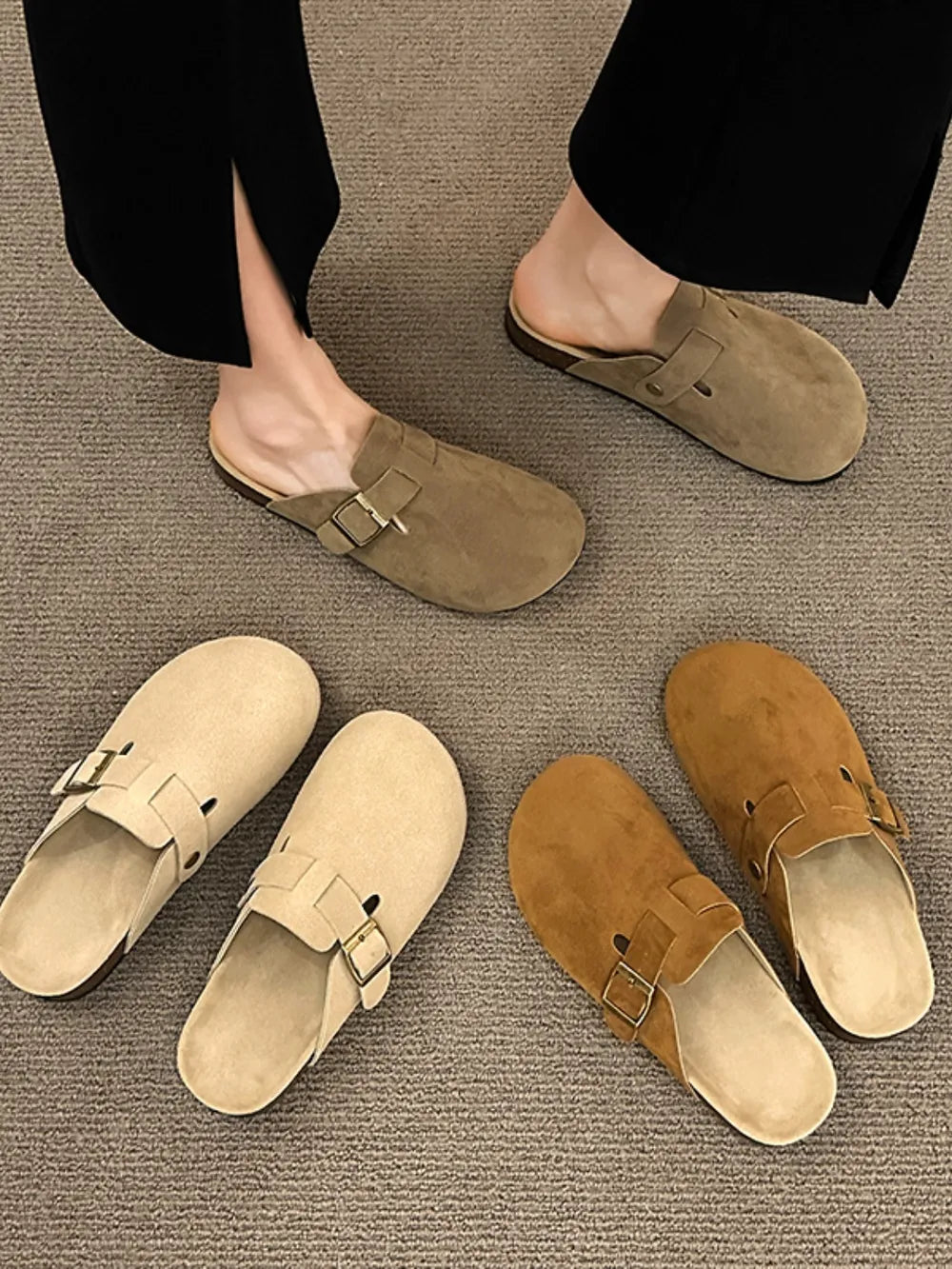 Round Toe Buckle Slip-Ons eprolo
