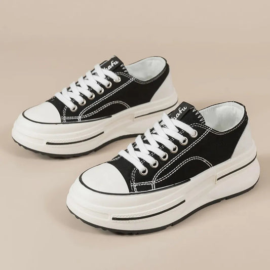 Streetwise Tied Round Toe Platform Sneakers eprolo