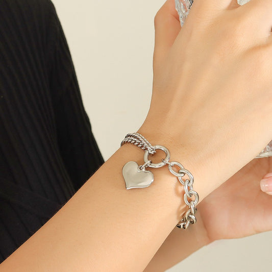 Cuban Chain Splicing Chain Love Bracelet - House of Cardwell